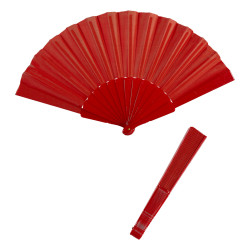 Červený vějíř látkový